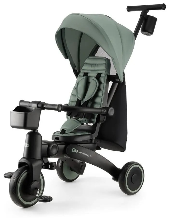 KINDERKRAFT - Triciclo per bambini 4 in 1 JAZZ 2 verde