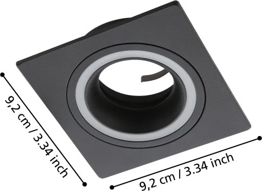 Eglo 900451 - Lampada da incasso CAROSSO 1xGU10/35W/230V antracite