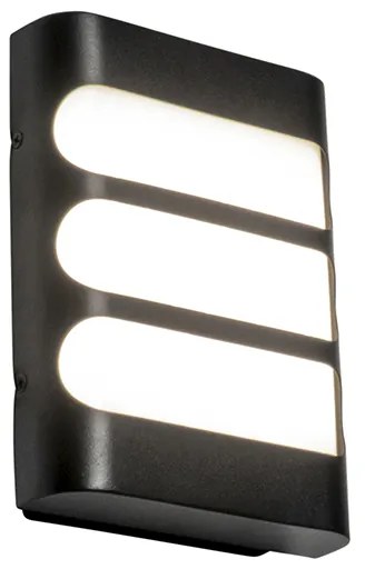 Applique moderna nera con LED IP44 - Gaev