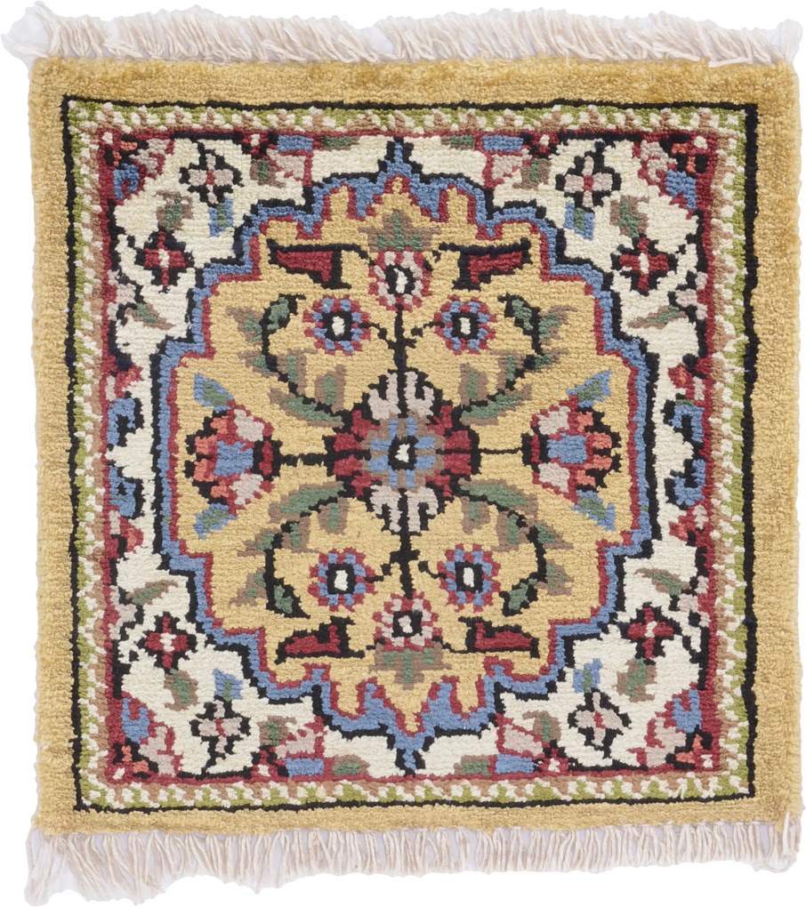 Agra Tappeto orientale 30x30 (Indian) Annodato A Mano