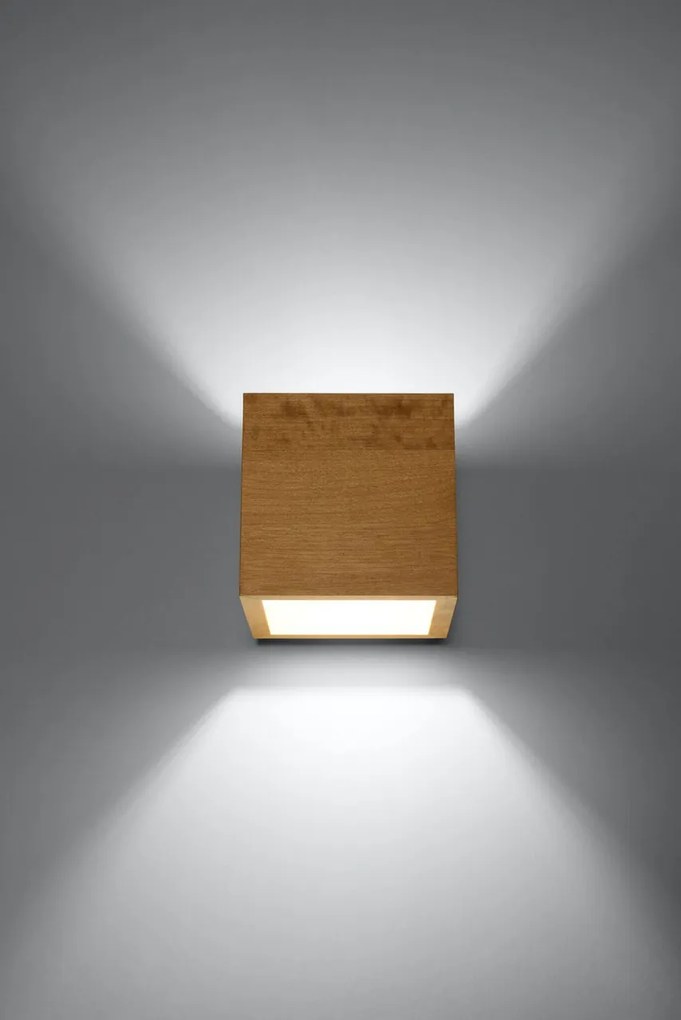 Applique in Legno Naturale da parete QUAD G9 da interno