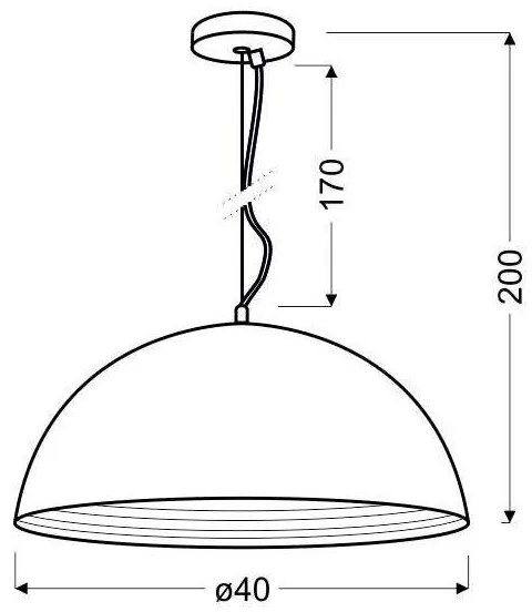 Lampadario a sospensione con filo DORADA 1xE27/60W/230V cromo