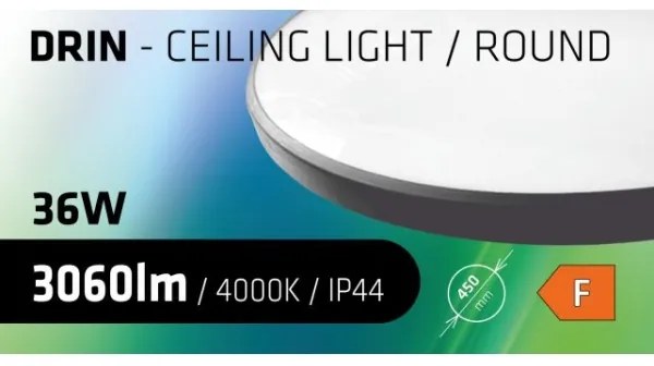 Plafoniera LED da bagno CIRCLE LED/36W/230V 4000K diametro 45 cm IP44 nero
