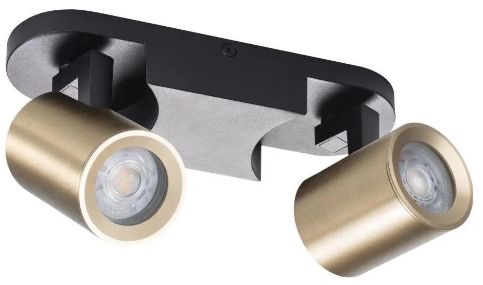 Kanlux 38961 - Faretto LAURIN 2xGU10/10W/230V ottone/nero