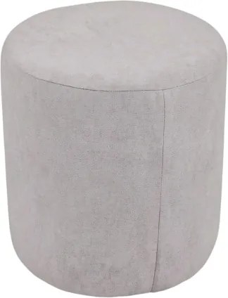 Pouf Tondo Dante D 40 cm in Tessuto Antimacchia Grigio