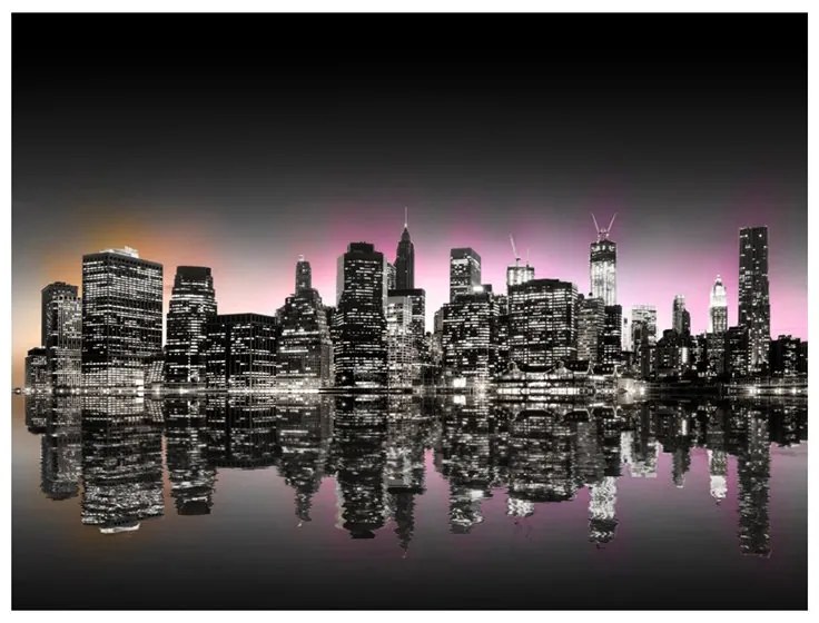 Fotomurale  Colorful glow over NYC  Colore Grigio, Dimensioni e Misure 200x154