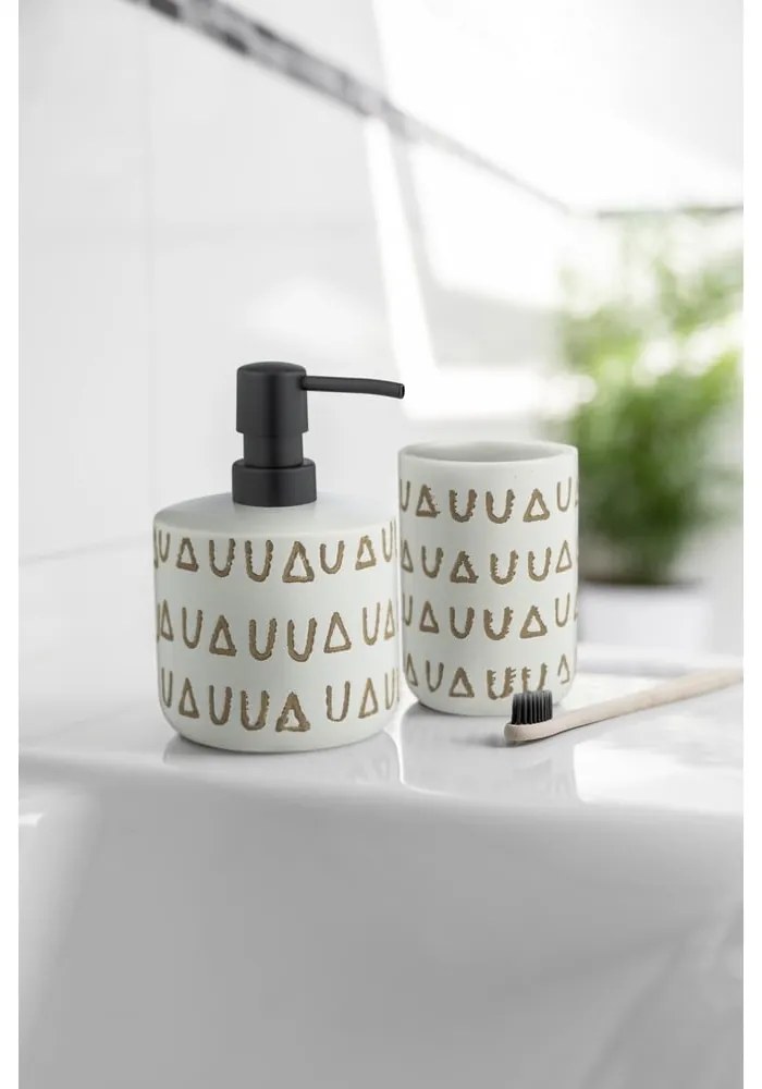 Tazza in ceramica beige per spazzolini da denti Avila - Wenko