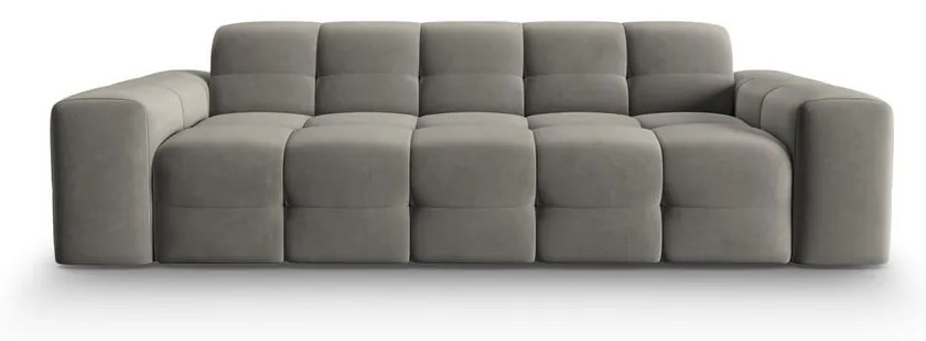 Divano in velluto grigio 222 cm Kendal - Micadoni Home