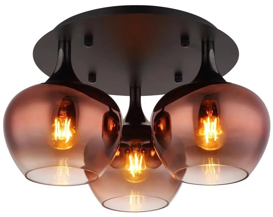 Globo 15548-3DG - Lampadario a plafone MAXY 3xE27/40W/230V rame