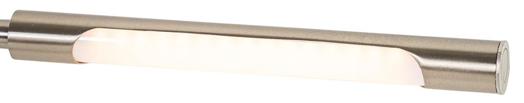 Lampada da tavolo a morsetto in acciaio con LED e dimmer touch - Lionard