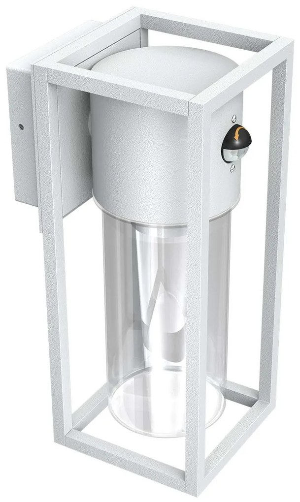 Applique Bianca E27 con Sensore di Movimento IP54 - Serie VIMO