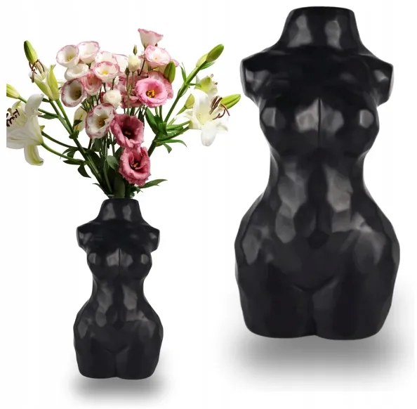 Vaso in ceramica 30 cm, nero