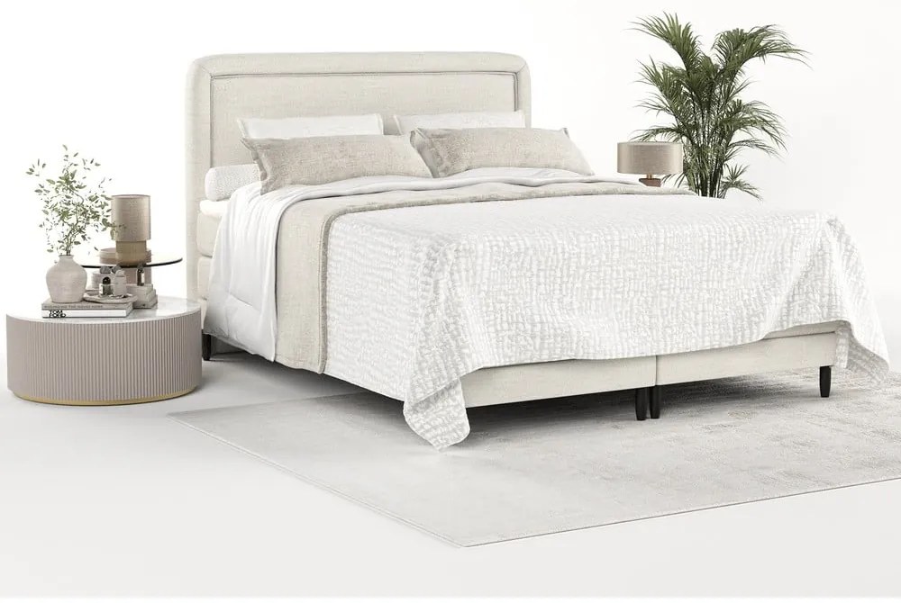 Letto boxspring crema 200x200 cm Dove - Maison de Rêve