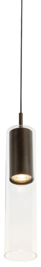 Lampada a sospensione moderna bronzo scuro per sistema a binario monofase - Iconic Lloyd