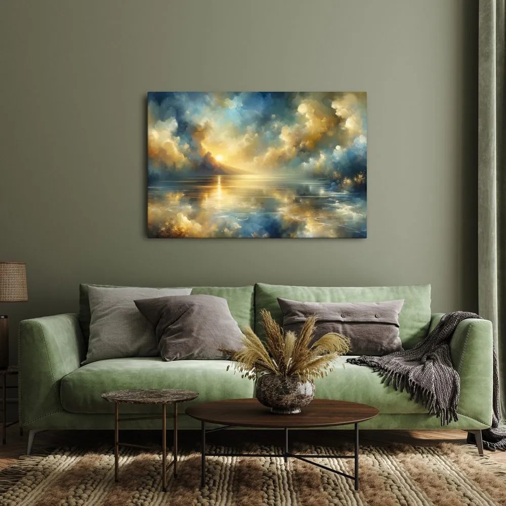 Quadro su tela – Raggi di sole sull’acqua