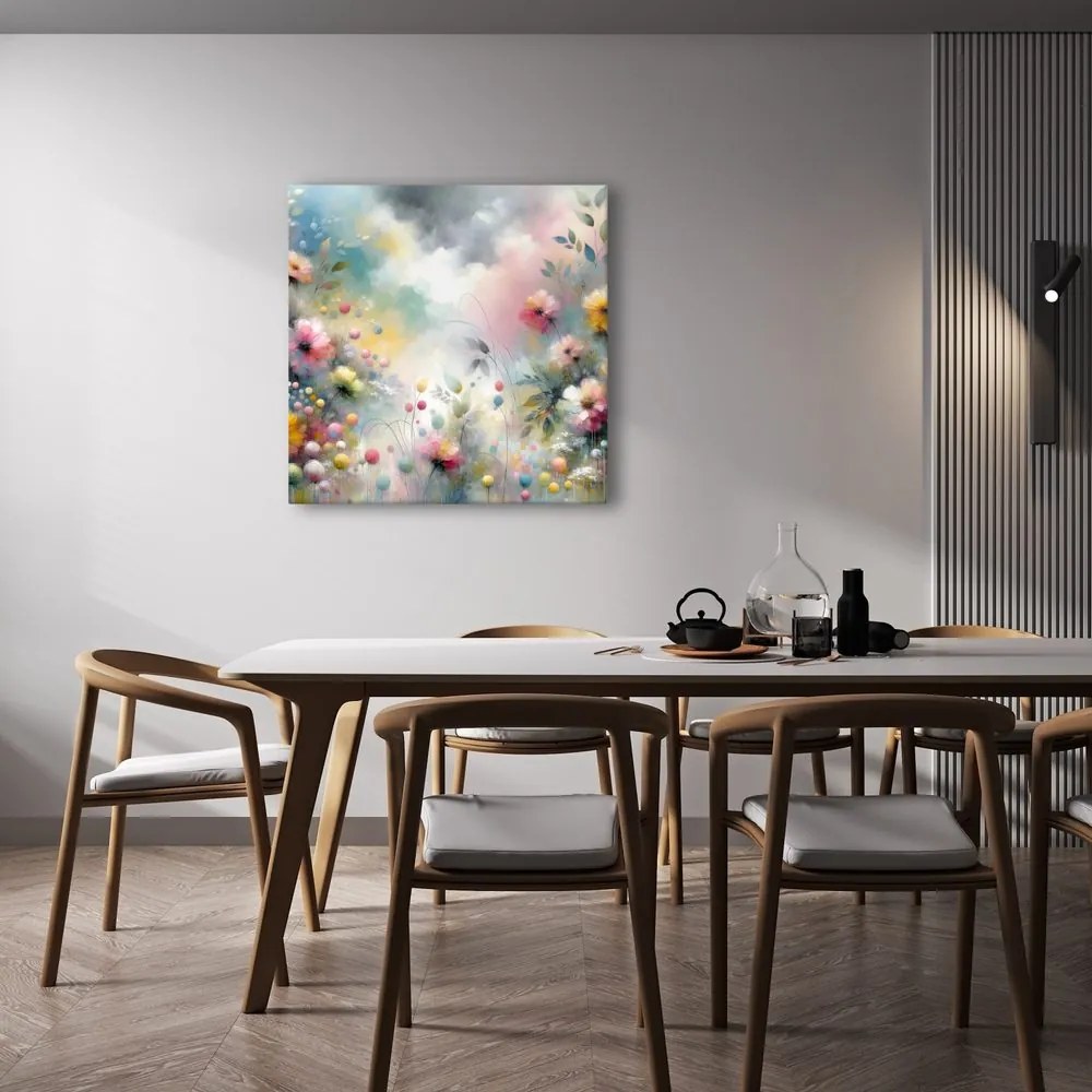 Quadro su tela – Fiori colorati in acquarello