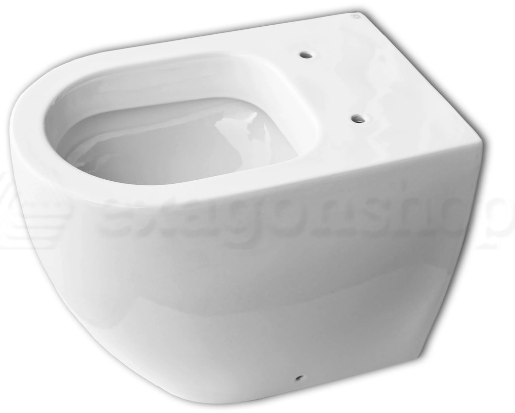 Vaso wc filo parete a Pavimento in ceramica Bianco lucido 43177 Gessi Emporio