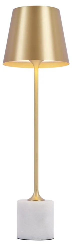 Lampada da tavolo moderna oro 37 cm con LED dimmerabile IP54 ricaricabile - Topi