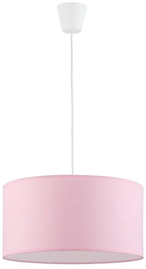 Lampadario a sospensione con filo RONDO KIDS 1xE27/15W/230V rosa