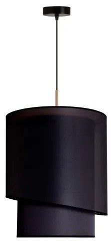 Duolla - Lampadario a sospensione con filo PARIGI 1xE27/15W/230V diametro 40 cm nero/oro