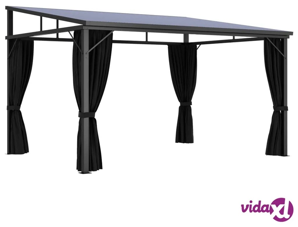 vidaXL Gazebo con Tenda 405x294x244 cm Antracite
