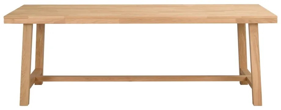 Tavolo da pranzo in legno di quercia effetto lucido 220 x 95 cm Brooklyn - Rowico