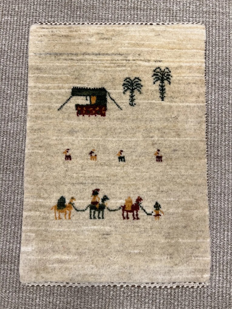 Gashguli Tappeto 40 x 60 Beige (Iran) Annodato A Mano