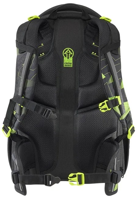 Zaino scuola coocazoo PORTER, Lime Flash, certificato AGR