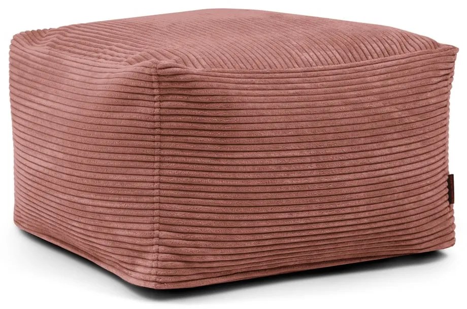 Puof a sacco color mattone con rivestimento in velluto a coste Softbox MooG – SLOWDOWN