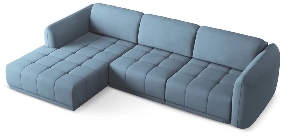 Divano angolare azzurro (con penisola a sinistra) Hoku – Makamii