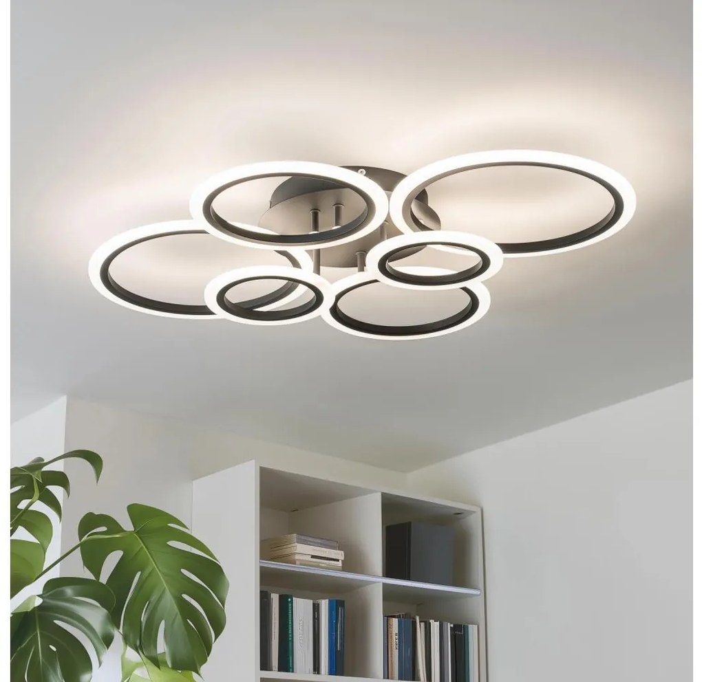 Brilagi - Lampadario a plafone LED dimmerabile ORBITS LED/85W/230V 3000-6500K nero + +TC