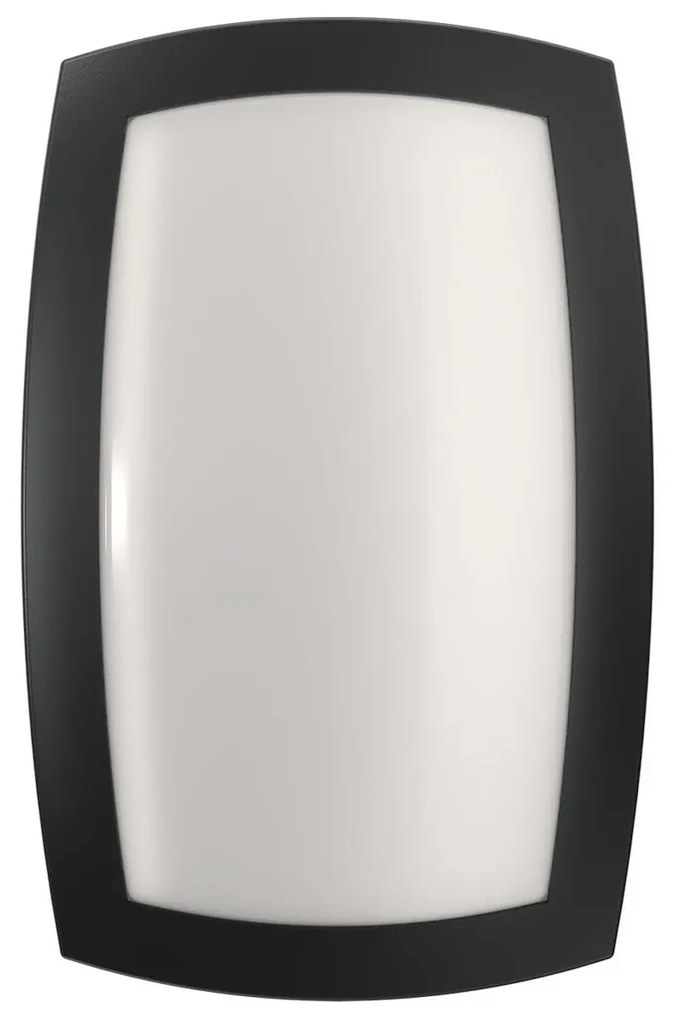 Applique Rettangolare Nera E27 da Parete e Soffitto IP54