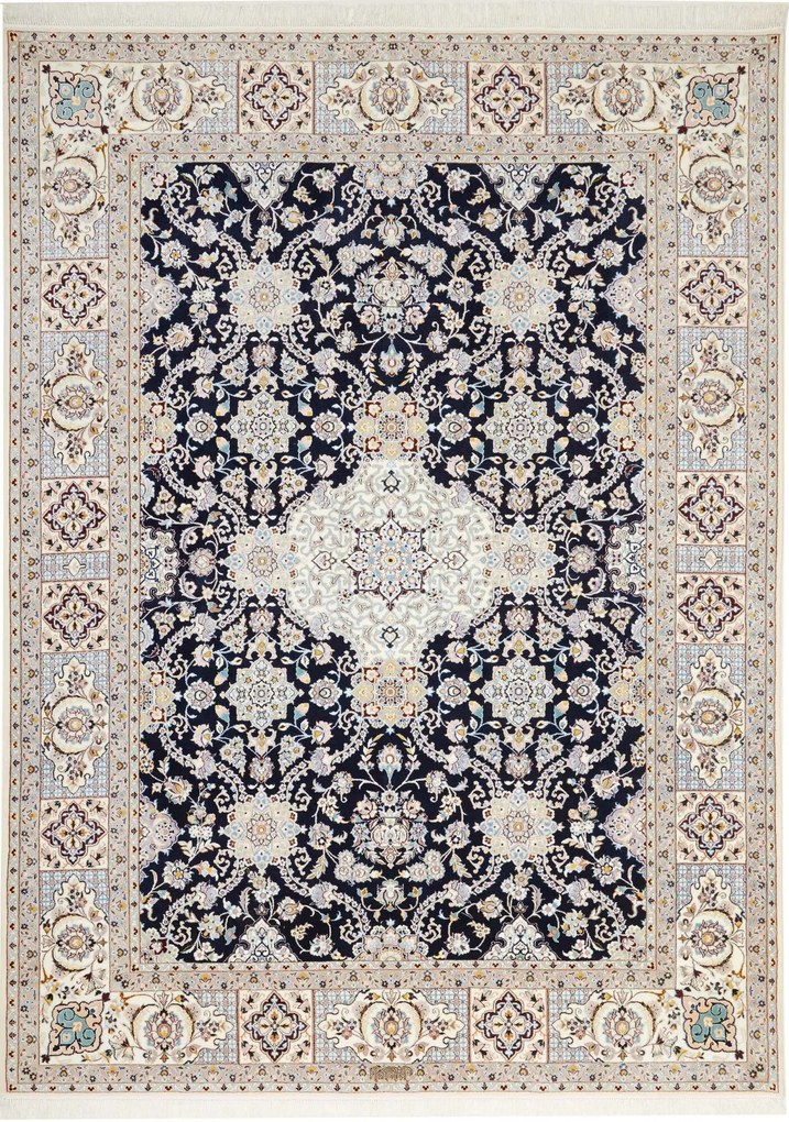 Nain Tappeto persiano 180x250 Blu (Iran) Annodato A Mano