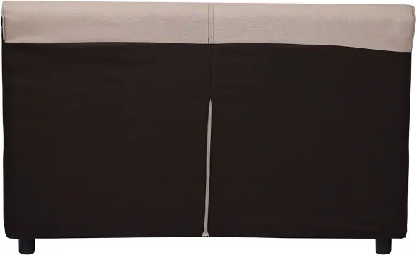 Divano sfoderabile 2 posti 146 cm PARIGI bicolore BEIGE e MARRONE