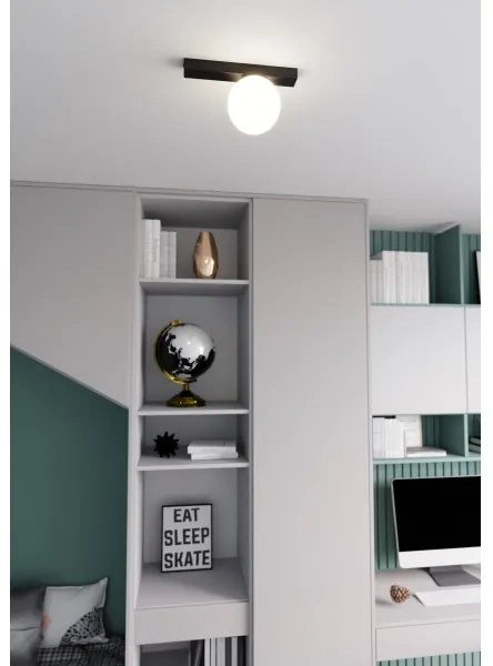 Plafoniera FIT 1xE14/10W/230V nero/bianco