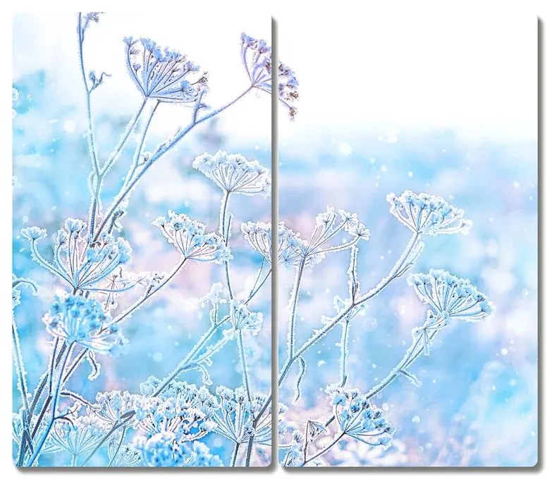 Tagliere in vetro Inverno Neve Natale 60x52 cm