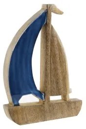 Statua Decorativa Home ESPRIT Azzurro Naturale Mediterraneo 17 x 2,5 x 25 cm