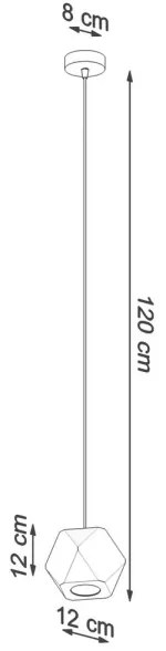Sollux SL.1011 - Lampadario a sospensione con filo WOODY 1xGU10/40W/230V
