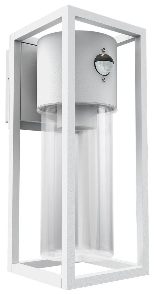 Applique Bianca E27 con Sensore di Movimento IP54 - Serie VIMO