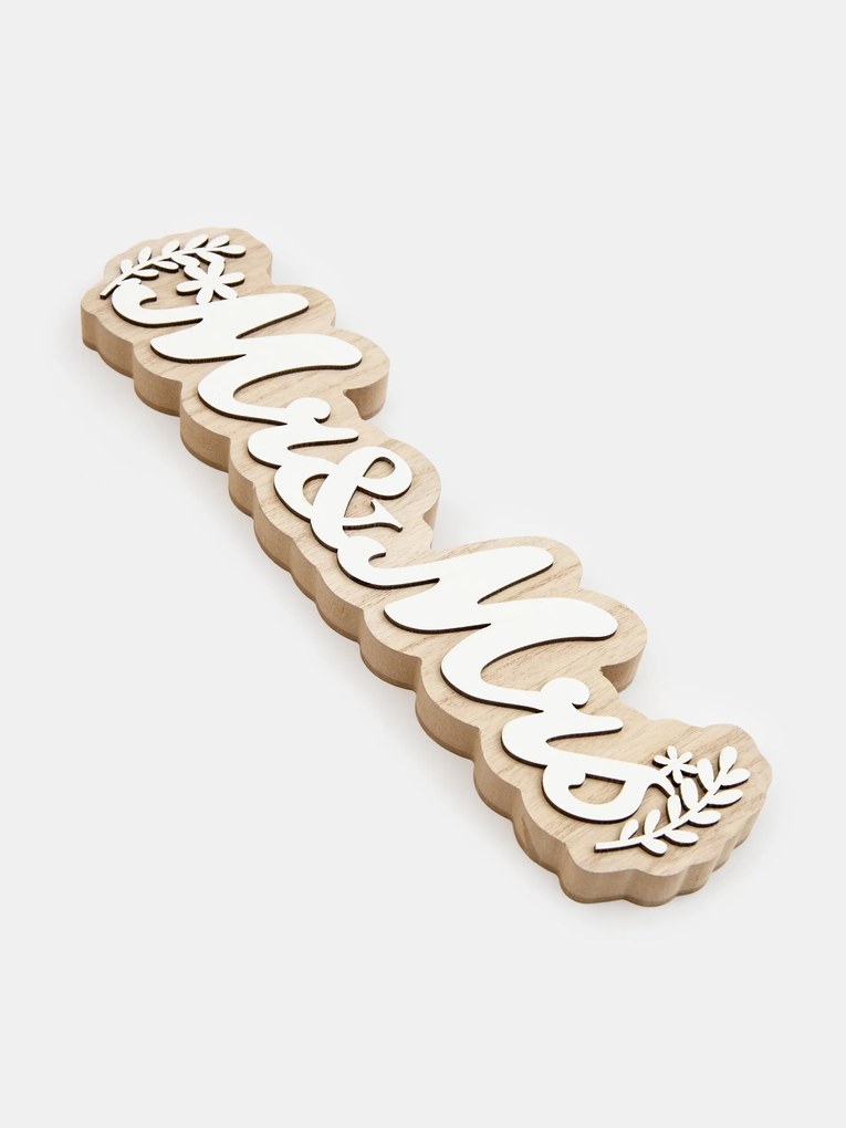 Sinsay - Decorazione nuziale con scritta Mr & Mrs - beige