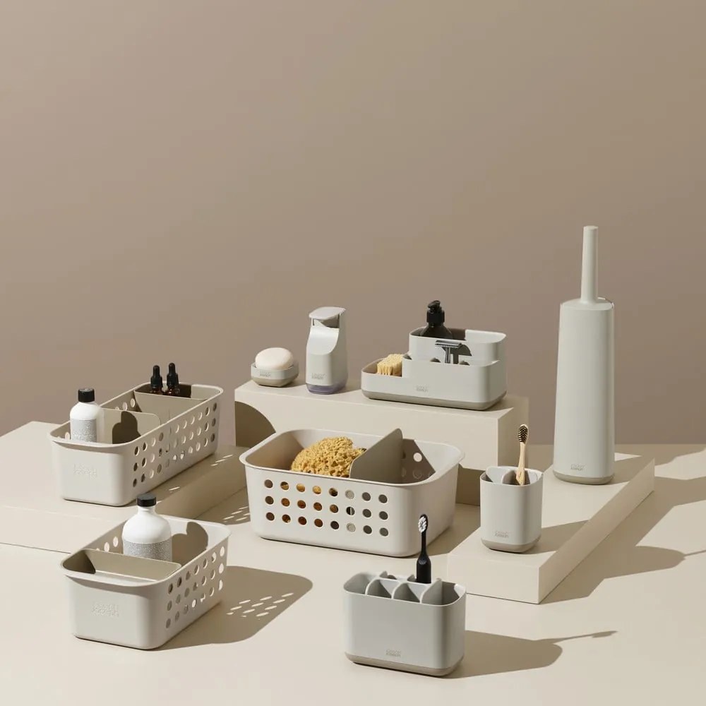 Portaspazzolino verticale beige in plastica EasyStore – Joseph Joseph