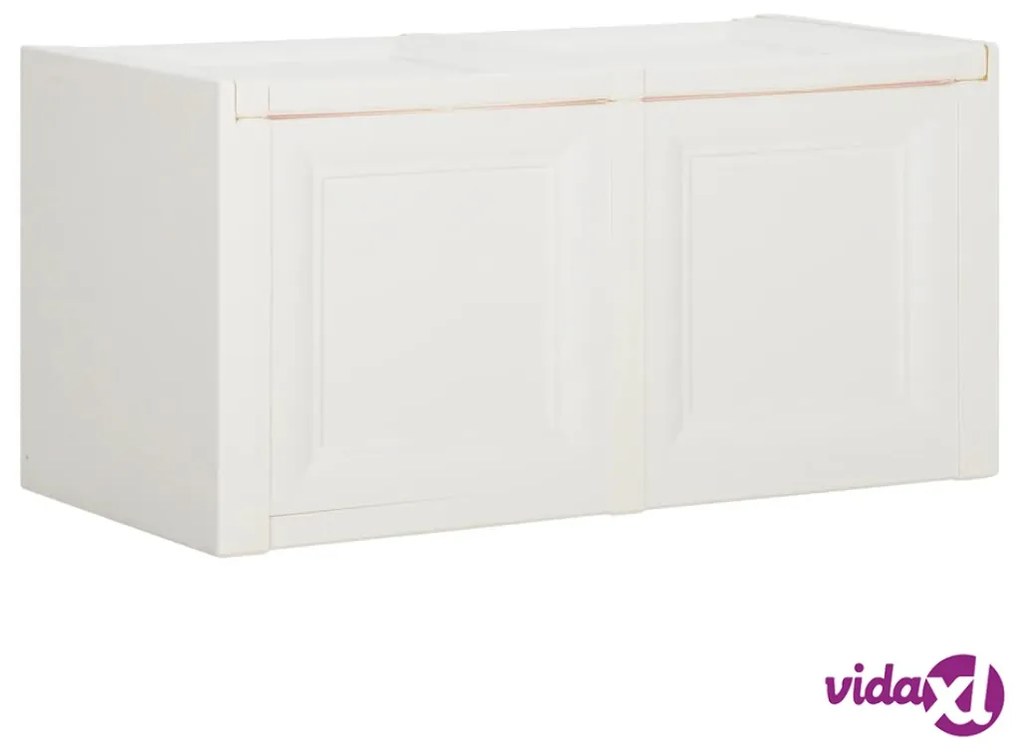 vidaXL Baule per Cuscini Bianco 86x40x42 cm 85 L