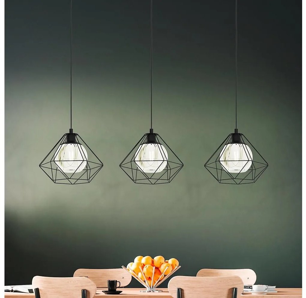 Eglo 43483 - Lampadario a sospensione con filo VERNHAM 3xE27/40W/230V