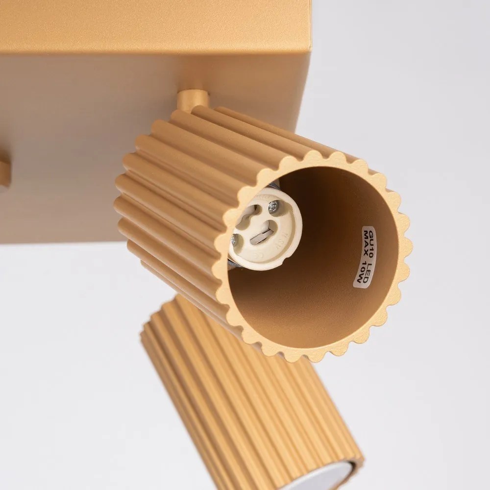 Faretto dorato 25x25 cm Gleam – Sollux