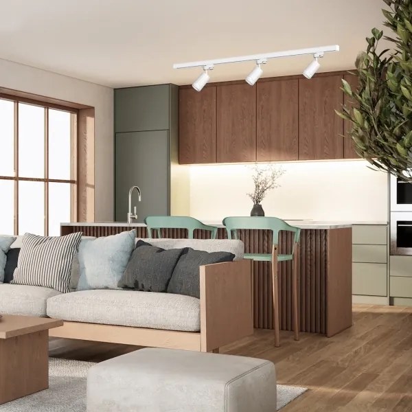 Faretto per sistema binario monofase PIPE 1xGU10/10W/230V bianco