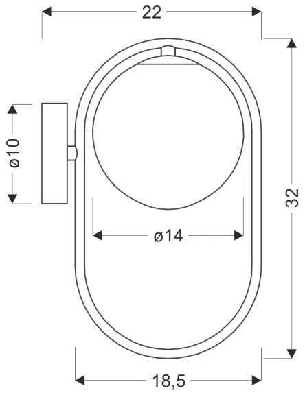 Applique CORDEL 1xG9/28W/230V ottone/fumé beige