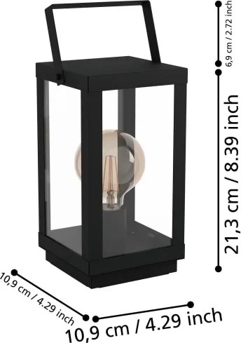 Eglo 43623 - Lampada da tavolo BRADFORD 1xE27/60W/230V