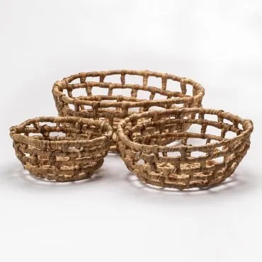 Set di 3 cestini Bakary NATURAL - Sklum