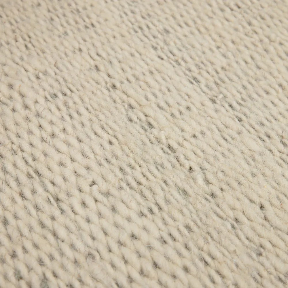 Tappeto in lana intrecciata a mano color crema e verde salvia 200x290 cm Lima Sage - Asiatic Carpets