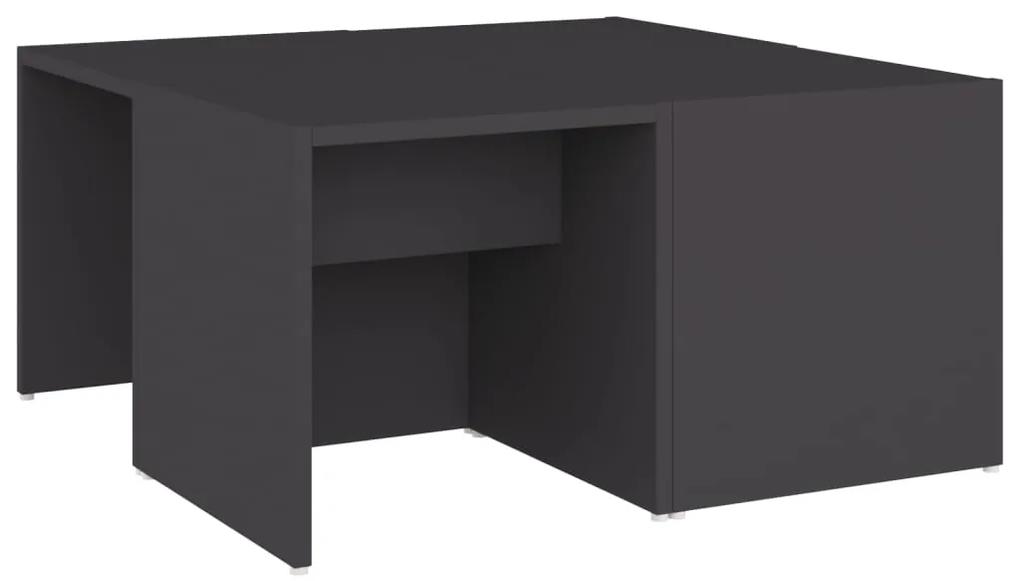 Tavolini da salotto 4 pz grigi 33x33x33 cm in truciolato